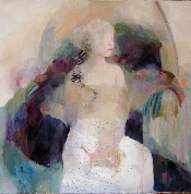 Le Fauteuil - Huile sur toile - 80 x 80